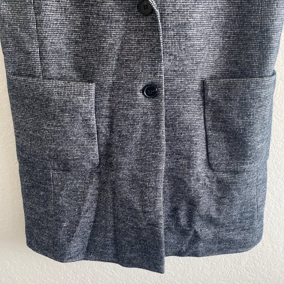 J Mclaughlin Womens Houndstooth Vest Blazer Wool Blend Size XS Sleeveless Long - Picture 4 of 11
